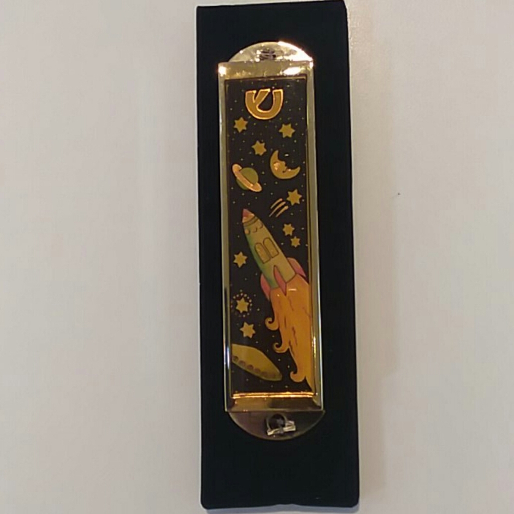 Enamel Mezuzah including scroll